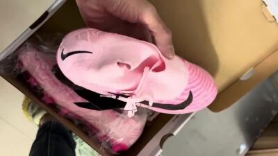 Nike Phantom GX Elite DF Link FG High-Tops Football Boots - Pink/Black/Gold