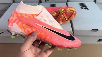 Nike Phantom GX Elite DF FG High-Tops Football Boots - Orange/Black/Sliver