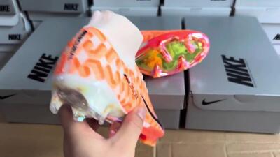 Nike Air Zoom Mercurial Superfly 9 Academy FG High-Tops Football Boots - Orange/Black/Purple