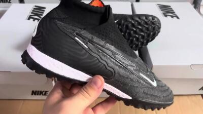 Nike Phantom GX Elite DF Link TF High-Tops Football Shoes - Black/White