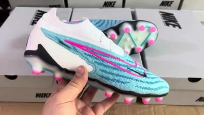 Nike Phantom GX Elite AG Low-Tops Football Boots - Blue/Pink/White