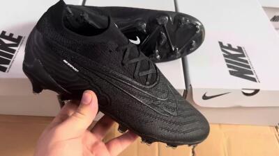 Nike Phantom GX Elite FG Low-Tops Football Boots - Black/White/Black