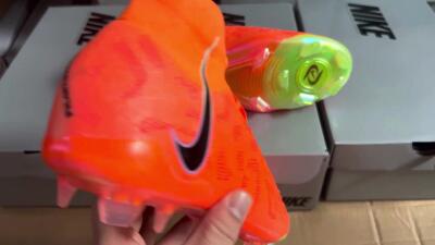 Nike Phantom Luna Elite FG High-Tops Football Boots - Orange/Black/Green