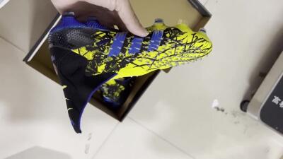 Adidas Predator Freak+ FG High-Tops Football Boots - Yellow/Blue/Black