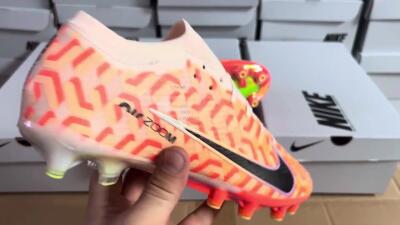 Nike Air Zoom Mercurial Vapor 15 Elite AG Low-Tops Football Boots - Orange/Black/Purple