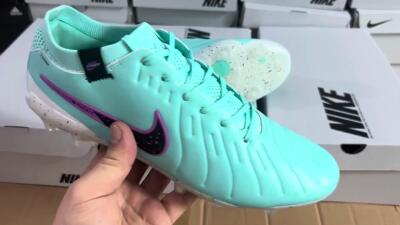 Nike Tiempo Legend 10 Elite FG Low-Tops Football Boots - Blue/Black/Purple