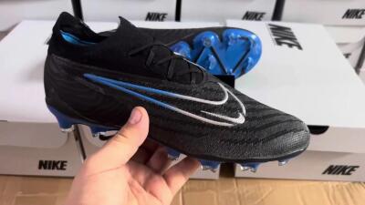 Nike Phantom GX Elite FG Low-Tops Football Boots - Black/Grey/Blue