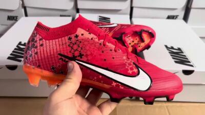 Nike AIR Zoom Mercurial Vapor 15 Elite FG Low-Tops Football Boots - Orange/White/Black