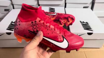 Nike Air Zoom Mercurial Superfly 9 Elite FG High-Tops Football Boots - Orange/White/Black