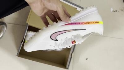 Nike Air Zoom Mercurial Vapor 15 Elite TF Low-Tops Football Shoes - White/Black/Pink