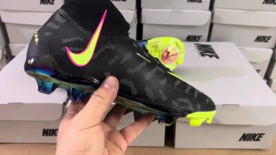 Nike Phantom Luna Elite FG High-Tops Football Boots - Black/Yellow/Pink
