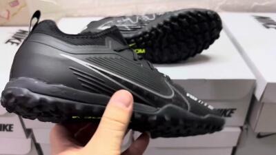 Nike Air Zoom Mercurial Vapor 15 Pro TF Low-Tops Football Shoes - Black/White/Yellow