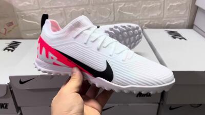 Nike Air Zoom Mercurial Vapor 15 Pro TF Low-Tops Football Shoes - White/Black/Red