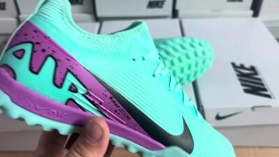 Nike Air Zoom Mercurial Vapor 15 Elite TF Low-Tops Football Shoes - Blue/Black/Purple