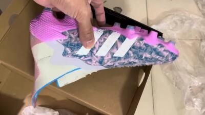 Adidas Predator Freak+ FG High-Tops Football Boots - Blue/Pink/White/Grey