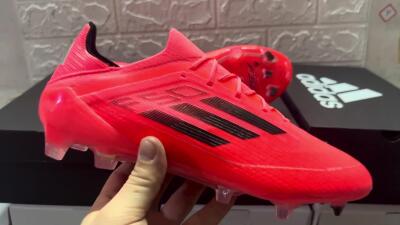 Adidas F50 Adizero FG Low-Tops Football Boots - Red/Black