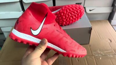 Nike Phantom Luna Elite NU TF High-Tops Football Shoes - Orange/Purple/Black