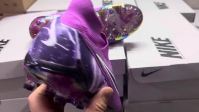 Nike Phantom GX DF Elite FG High-Tops Football Boots - Purple/Black/White/Gold