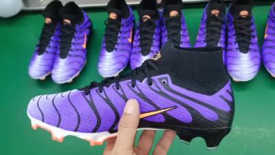 Nike Air Zoom Mercurial Superfly 9 Elite FG High-Tops Football Boots - Purple/Black/Orange/Gold