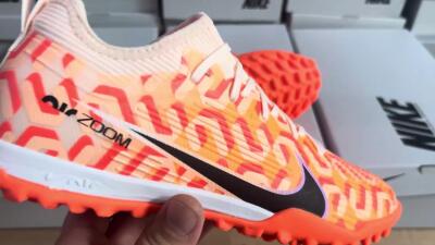 Nike Air Zoom Mercurial Vapor 15 Pro TF Low-Tops Football Shoes - Orange/Purple/Black