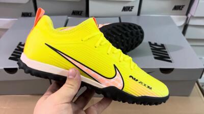 Nike Air Zoom Mercurial Vapor 15 Pro TF Low-Tops Football Shoes - Yellow/Pink/White/Black