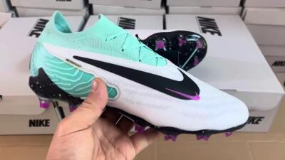 Nike Phantom GX Elite FG Low-Tops Football Boots - Silver/Blue/Purple/Black