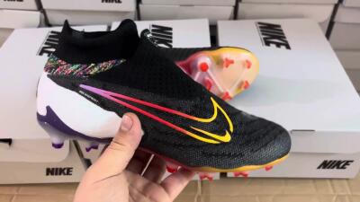 Nike Phantom GX Elite FG High-Tops Football Boots - Black/Yellow/Orange/Purple
