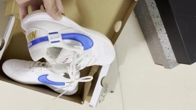 Nike Street Gato IC Low-Tops Football Shoes - White/Blue