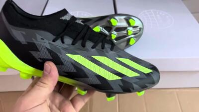 Adidas X Crazyfast+ FG Low-Tops Football Boots - Black/Grey/Green