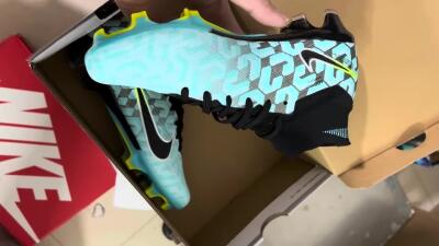 Nike Air Zoom Mercurial Superfly 9 Elite FG High-Tops Football Boots - Blue/Black/White/Green