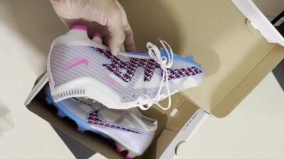 Nike Air Zoom Mercurial Vapor 15 Elite FG Low-Tops Football Boots - White/Blue/Pink