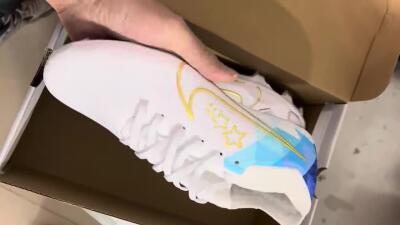 Nike Air Zoom Mercurial Vapor 15 Elite FG Low-Tops Football Boots - White/Blue/Gold