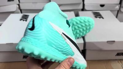 Nike Phantom GX Elite DF Link TF High-Tops Football Shoes - White/Black/Jade