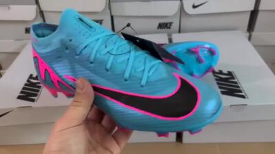 Nike Air Zoom Mercurial Vapor 15 Elite FG Low-Tops Football Boots - Blue/Pink/Black