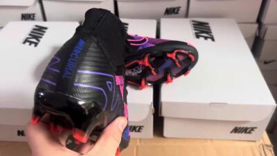 Nike Air Zoom Mercurial Superfly 9 Elite FG High-Tops Football Boots - Black/Purple/Pink