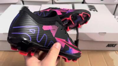 Nike Air Zoom Mercurial Vapor 15 Elite FG Low-Tops Football Boots - Black/Purple/Pink