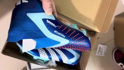 Adidas Predator Accuracy+ FG High-Tops Football Boots - Blue/White/Orange