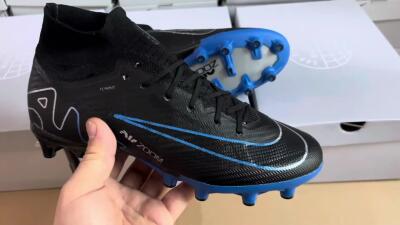 Nike Air Zoom Mercurial Superfly 9 Elite AG High-Tops Football Boots - Black/Blue/White