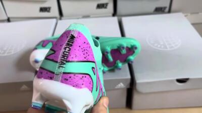 Nike Air Zoom Mercurial Vapor 15 Elite AG Low-Tops Football Boots - Jade/Purple/Black