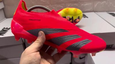 Adidas Predator Accuracy+ FG Low-Tops Football Boots - Red/Black/Blue