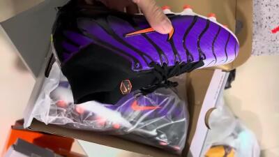 Nike Air Zoom Mercurial Superfly 9 Elite AG High-Tops Football Boots - Purple/Black/Orange