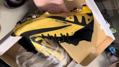 Nike Air Zoom Mercurial Superfly 9 Elite FG High-Tops Football Boots - Gold/Black