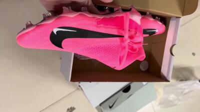 Nike Phantom GX Elite DF Link FG High-Tops Football Boots - Pink/Black/White