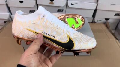 Nike Air Zoom Mercurial Vapor 15 Elite FG Low-Tops Football Boots - White/Gold/Black