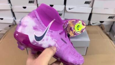 Nike Phantom Luna Elite SE NU FG High-Tops Football Boots - Fuchsia Dream/Barely Grape