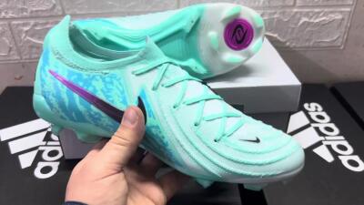 Nike Phantom Luna 2 Elite LV8 FG Low-Tops Football Boots - Jade/Black/Purple
