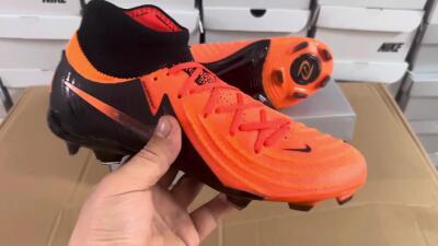 Nike Phantom Luna Elite NU FG High-Tops Football Boots - Orange/Black