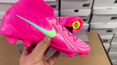 Nike Phantom Luna Elite NU FG High-Tops Football Boots - Pink/Yellow/Jade