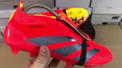 Adidas Predator Elite Foldover Tongue FG Low-Tops Football Boots - Red/Black/Yellow