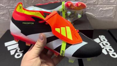 Adidas Predator Elite Foldover Tongue FG Low-Tops Football Boots - White/Black/Red